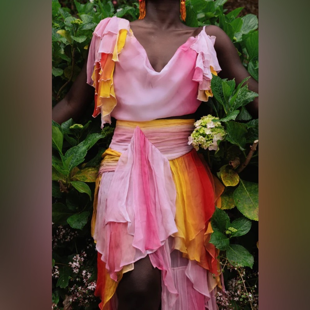 Vibrant Multicolor Ruffled Set - image 1